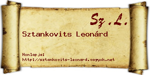Sztankovits Leonárd névjegykártya